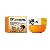 Bronze Self-Tanning Butter 80g, Gradual Hydrating Body Tanner with Gentle Resurfacing, No Orange Tones, Long-Lasting Natural Glow 1PCS