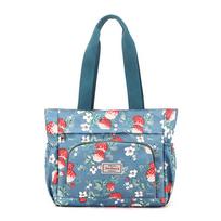 New casual women's shoulder bag large-capacity travel anti-splashing light printed mother handbag tote women's bag gray