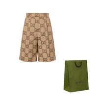 GUCCI FW21 Laisvalaikio Šortai Vyriški Geltoni 673181-ZAHT6-2580 46-No Original Gift Bag Or Gift Box geltona