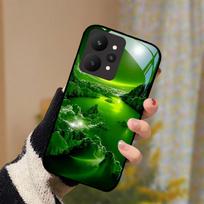 Luxury Tempered Glass Case For Realme 15 5G RMX5106 RMX5105 Phone Cover Full Protective Shockproof Shell Fundas Cartoon Capa Realme 15 green