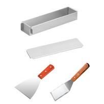 Set of 3 Tiramisu Molds Including Spatula and Removable Panel 304 Nonrust Steel Baking Molds for Sturdy Use white