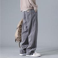 Men's Corduroy Pants: Loose Straight Wide-Leg Sweatpants for Spring & Autumn, Winter Sports Casual Long Trousers 3XL chaki