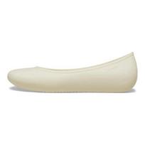 Crocs Plain Round Toe Casual Flats Women White 209384-160 37-38