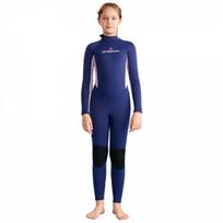 Kids 2.5mm Neoprene Wetsuit Diving Swimming Surfing Warm Full Body Long Sleeve Youth Dive Suit Size 8 blue