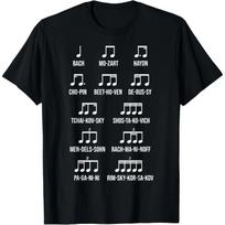 Composer Rhythm Music Gift Bach Mozart Beethoven Chopin unisex T-Shirt S įvairiaspalvis