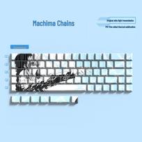 Makima Translucent PBT Dye-Sublimated Mechanical Keyboard Keycaps with Side Engraving white
