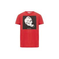 Alexander McQueen T Shirts Men's Crew Neck Moderate Straight Fit 611010-QOZB4-0905 S red