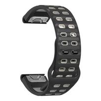 22 26mm Silicone Strap For Garmin Fenix 8 47mm 51mm/Fenix 6 6X 7 7X Pro 5 5X Plus/965 955/Epix QuickFit Smartwatch Band Bracelet QuickFit 26mm juoda pilka spalva