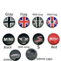 4Pcs 54mm Car Wheel Center Hub Cap Rim Cover for MINI Flag Cooper S JCW One R56 R60 F54 F55 F56 F60 Clubman Countryman ypbhr22 Red