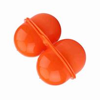 Plastikinis 2 vnt. kiaušinių laikymo dėžutė konteineris lauko iškyloms, stovyklavimui(Oranžinė) oranžinė
