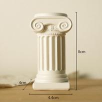 Romėniška kolona Graikiška kolona Statula Žvakidė Dervos figūrėlė Namų stalo dekoras Ornamentas Fotografijos rekvizitas Architektūrinė detalė white