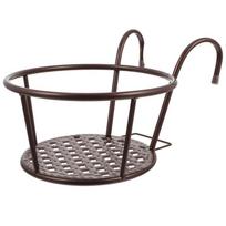 Hanging Flower Pots Stand Simple Black White Brown Patio Garden Hanging Basket Easy To Remove Metal Potted Plant Rack black
