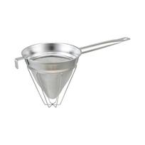304 Stainless Steel Coned Shape Filter with Handle Fine Mesh Conical Bouillon Strainer For Liquids And Solids Particles