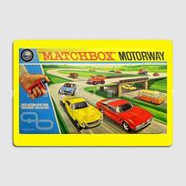 Matchbox Motorway Metal Plaque Poster Club Home Pub Garage Vintage Poster Tin Sign Poster 20X30CM yellow