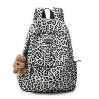 Mokyklinė kuprinė retro leopardo rašto kuprinė madinga didelės talpos Korėjietiškas gatvės stilius universali mokyklinė kuprinė paauglio kuprinė length 30 width 15 height 40cm