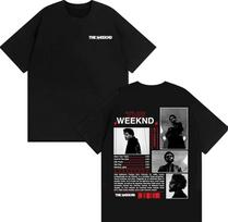 The Weeknd Concert Tshirt Vintage Washed Y2k Aesthetic Unisex Oversized Short Sleeve Summer Cotton Retro Streetwear Hot Sale S gray