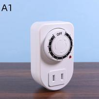 12/24 Hours Cyclic Timer Switch Kitchen Timer Outlet Loop Universal Timing Socket Mechanical Timer A1 white