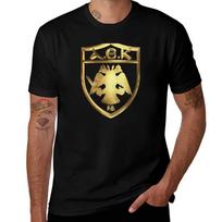 Auksinis leidimas Aek Atene Futbolo gerbėjams iš Graikijos T-shirt mieli drabužių ruošiniai vyriški vienspalviai marškinėliai XXXXL juoda