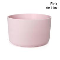 1 vnt. apsauginis silikoninis apdangalas spalvingas puodelio rankovė butelio dugno pagrindas Owala 24oz 32oz 40oz pink for 32oz gray