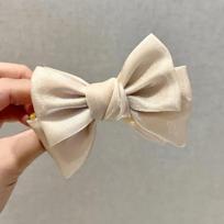 Large Volume-Boosting Pleated Mesh Hair Claw Clip – Elegant Updo Shark Clip for Women brown