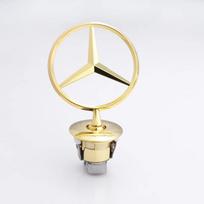 Cinko lydinio Automobilio Priekinio Variklio Dangčio Emblema Ženklelis Aksesuarai Mercedes Benz AMG W213 W223 W240 W212 W222 W221 W211 W220 W210 W207 W140 JO7 beige