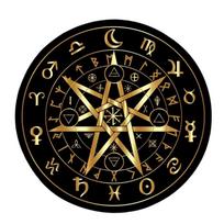 Astrology Pendulums Mat Rune Pattern Mousepad Rubber Divinations Mat Dowsing Pendulums Ceremony Mat for Desk Decoration 1