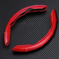 Car Hot XR Car Steering Wheel Cover Carbon Fiber Sports Ultra-thin Non-slip Card Cover for Honda Civic Accord CRV HRV Fit Jazz gray