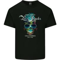 Los Angeles Surf Skull Surfing Mens Cotton T-Shirt Tee Top S įvairiaspalvis