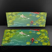 New Koi Fish Mouse Pad HD Large Size Computer Office Game Table Mat XXL Anti-slip Rubber Gaming Keyboard Mousepad Long Desk Pads 300x600mm blue