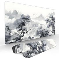 Artistic ink wash landscape Mouse Pad Large Computer Office Game Table Mats Rubber Antislip XXL mouse mat HDP Long Desk Pads 800x300x2mm gray