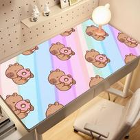 Kawaii Capybara Mouse Pad Cute Pink Desk Mat Gaming Accessories Desk Mat Cute Animal Mousepad Large Kawaii Aesthetic Mousemat 800x300x2mm white