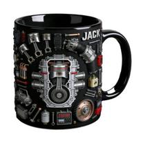 Mechaninės Dalys Kavos Puodelis Keramikinis 325ml Pramoninio Variklio Dizaino Puodelis Šilumos Perdavimo Raštas Gėrimo Indai Automobilių Entuziastams Inžinieriams 1pc A