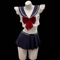 Erotic lingerie sexy preppy miniskirt uniform pure desire JK temptation gal sailor suit set one size fits all [ 40-60kg ] black
