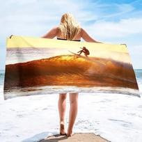 Microfiber Sandless Beach Towel Cool Summer Seaside Surfing Quick Dry Lightweight Bath Swim Towels for Traveling Bathroom Beach W40*H60(CM) brown