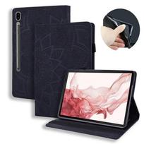For Funda Samsung Tab S11 Ultra SM-X930 SM-X936B Case Embossed Wallet Cover for Galaxy Tab S10 S9 S8 Ultra 14.6  Tablet Coque S9 Ultra 14.6 inch white