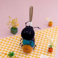 Praying Mantis Cicada Plush Toy Bee Insect Keychain Pendant 12cm, 0.08kg beige