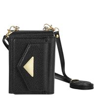 Applicable to Samsung Z Flip7 leather case Z Flip5 lychee pattern organ card bag insert card oblique span protective case 4th generation samsung z flip5