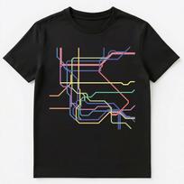 Minimalist New York City Underground Metro Map T Shirt Unisex T-shirt Tops Tees Unisex S blue