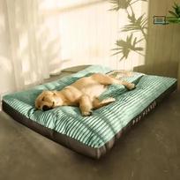 Didelis šunų kilimėlis, velvetinis įklotas vidutinio dydžio šunims, negabaritinis naminių gyvūnėlių lova Didelė stora šunų sofa Nuimama plaunama gyvūnų reikmenys (Green,L 58x40x7cm) žalia