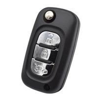 Automobilio nuotolinio valdymo pultelio korpusas Renault Fluence Megane Clio Kangoo Master Modus raktui Pakeitimo remonto rinkinys 3 mygtukų juoda