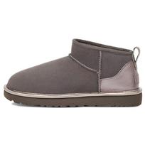 UGG Classic Ultra Mini Shine Sheepskin Warm Durable Comfortable Ankle Snow Boots Women boots Charcoal 1123634-CHRC 39 gray