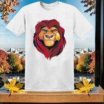 Liūto Karaliaus Skaro Rašto Marškinėliai Vyriški Moteriški Viršutiniai Drabužiai T-shirt Atsitiktiniai Poros Unisex Vasaros Gatvės Stiliaus Per dydį Trumpomis Rankovėmis M balta