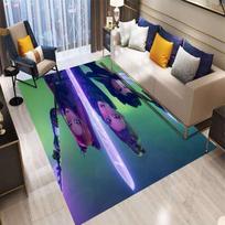 K-pop Demon Hunters Area Rugs for Living Room Living Room Bedroom Geometric Style Rugs for Room Dorm Room Home Decor Carpets 50X80CM blue