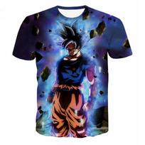 Dragon Ball Super Ultra Instinct Super Saiyan Goku Printed Men's Fashion Dragonball Short Sleeve T-Shirt Dragon Ball Z T-shirt XXS