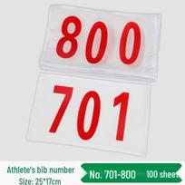 Track & Field Race Number Bib Set white