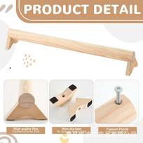 Cross-border Wooden Handstand Push-up Bar & Balance Beam Rack beige