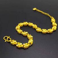 24K Gold Clover Bracelet for Women - Dainty Four-Leaf Design, High-Purity Gold, Lucky & Delicate auksas
