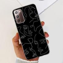 For Samsung Galaxy Note 20 Ultra Case Soft Silicone Clear Back Cover Camera Protective Samsung Note20 5G TPU Shell Painting Capa Note20 5G gray
