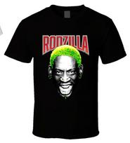 Dennis Rodman Rodzilla T-shirt Black Short Sleeve Sizes S To 5XL JJ5204 Unisex T-Shirt S įvairiaspalvis