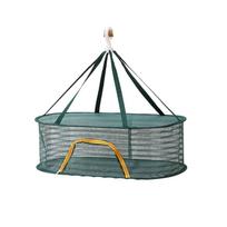 360° Rotating Hook Food Drying Rack Hanging Drying Net layer1 žalia